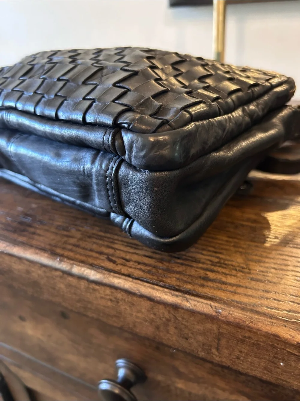 Ashwood Vintage Woven Leather Crossbody Bag